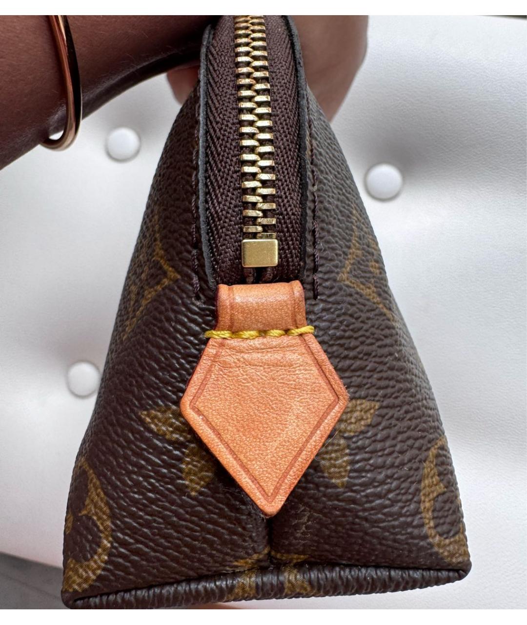 LOUIS VUITTON Коричневая косметичка, фото 3