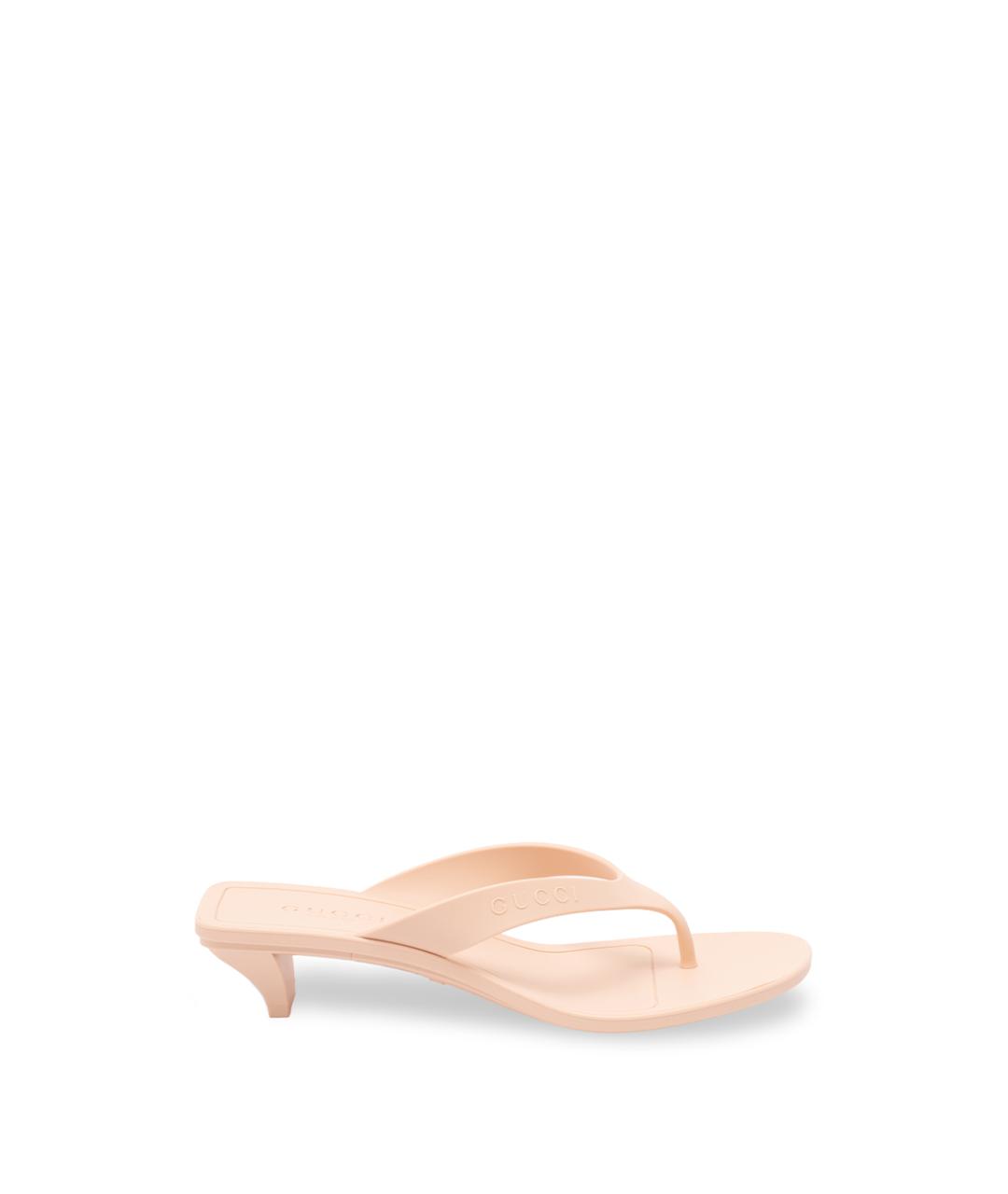 GUCCI Розовые резиновые мюли, фото 1