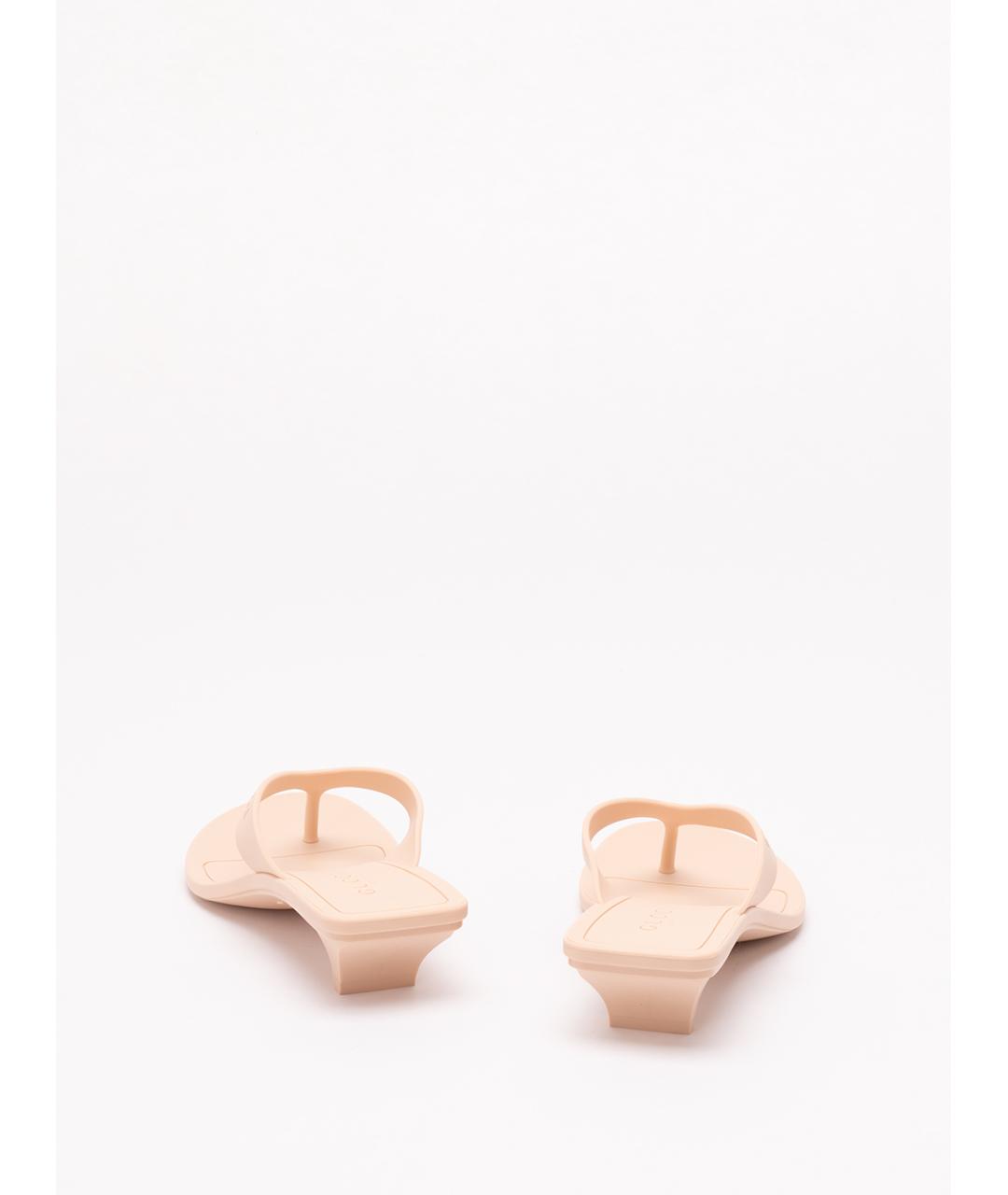 GUCCI Розовые резиновые мюли, фото 3