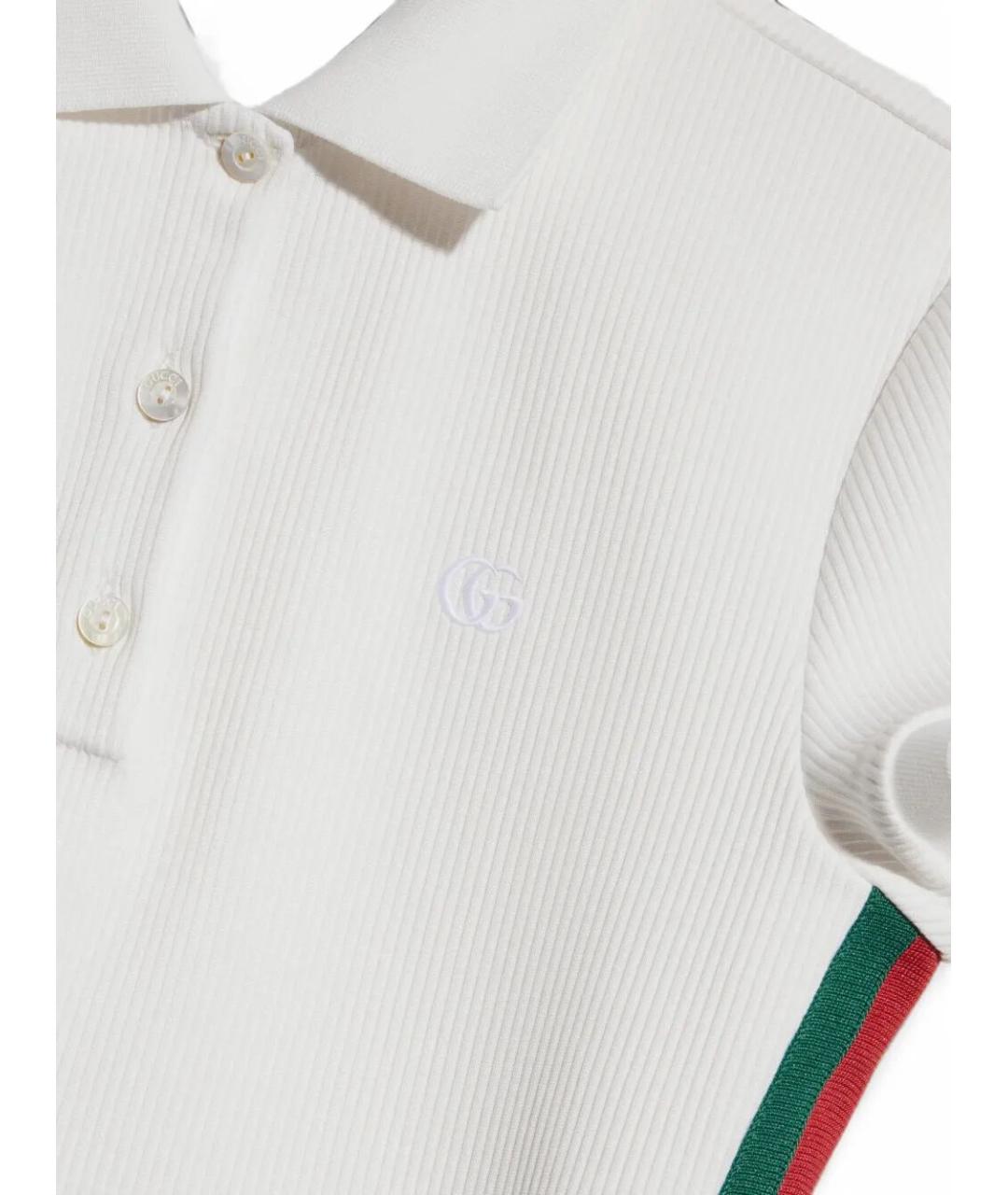 GUCCI Белая полиэстеровая футболка, фото 2