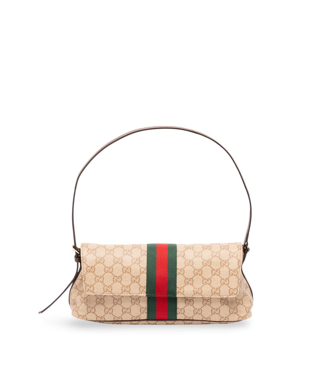 GUCCI Бежевая хлопковая сумка через плечо, фото 1