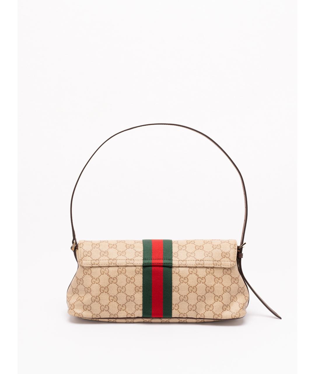 GUCCI Бежевая хлопковая сумка через плечо, фото 2