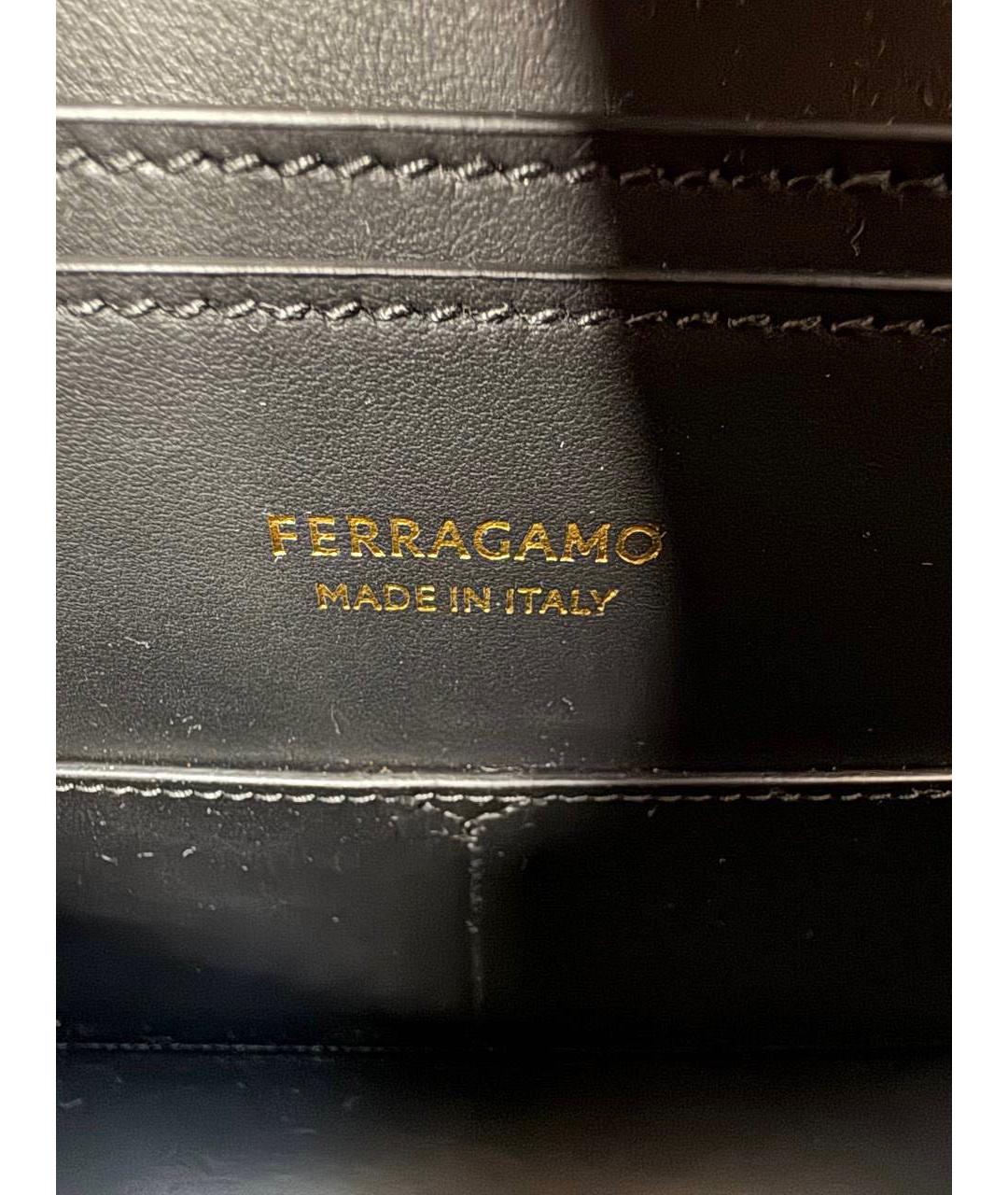FERRAGAMO Оранжевая кожаная сумка через плечо, фото 4