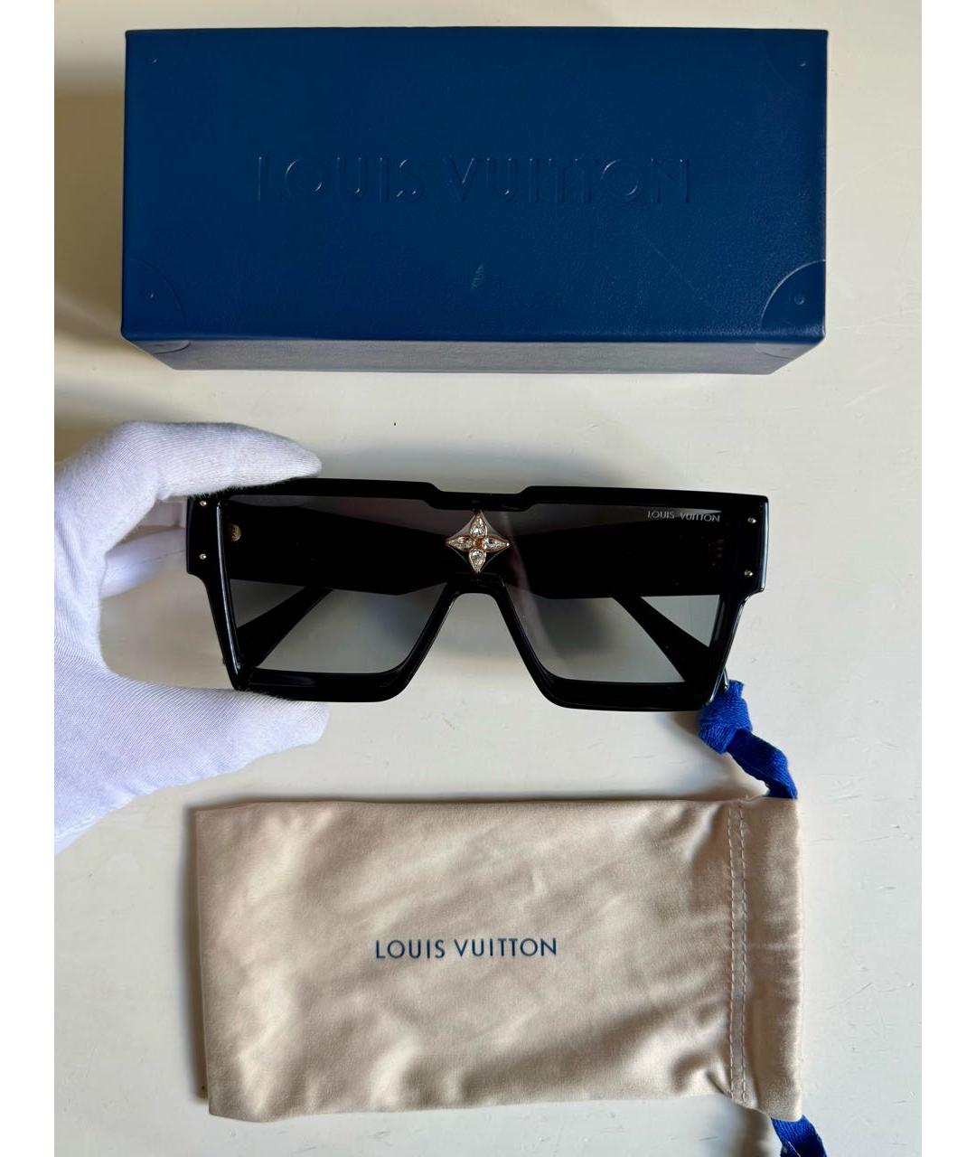 LOUIS VUITTON Черные пластиковые солнцезащитные очки, фото 2