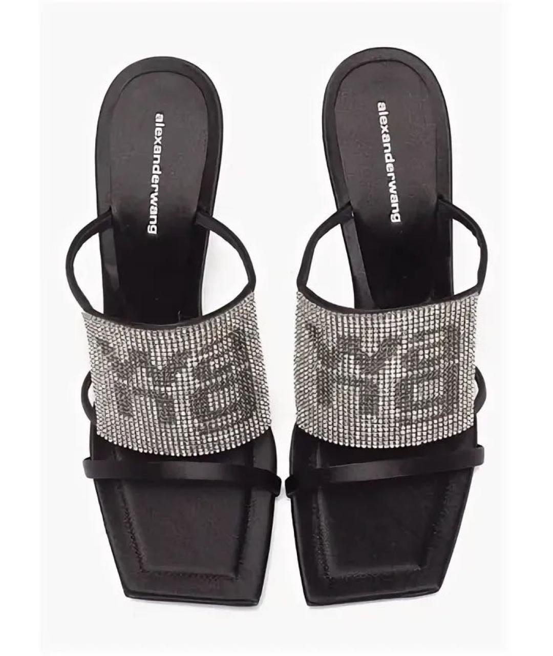 ALEXANDER WANG Черные текстильные мюли, фото 3