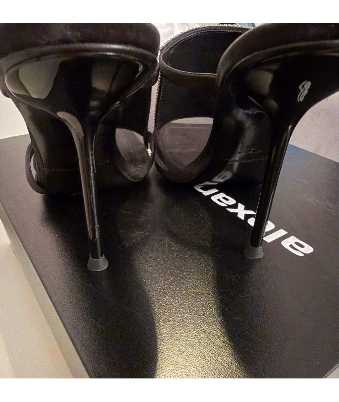 ALEXANDER WANG Черные текстильные мюли, фото 4