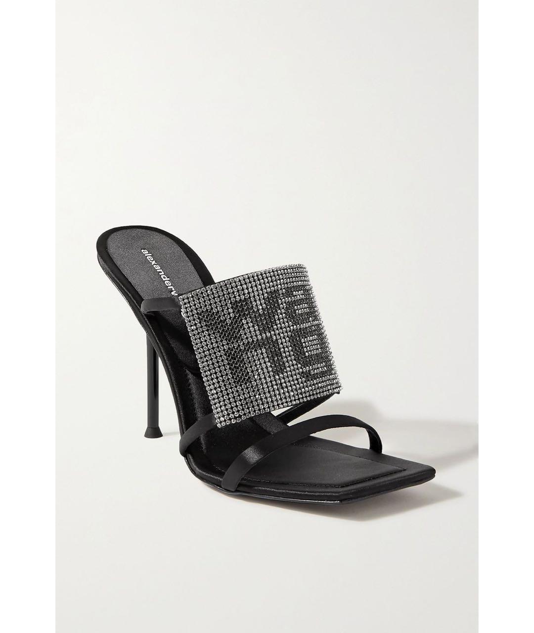 ALEXANDER WANG Черные текстильные мюли, фото 2