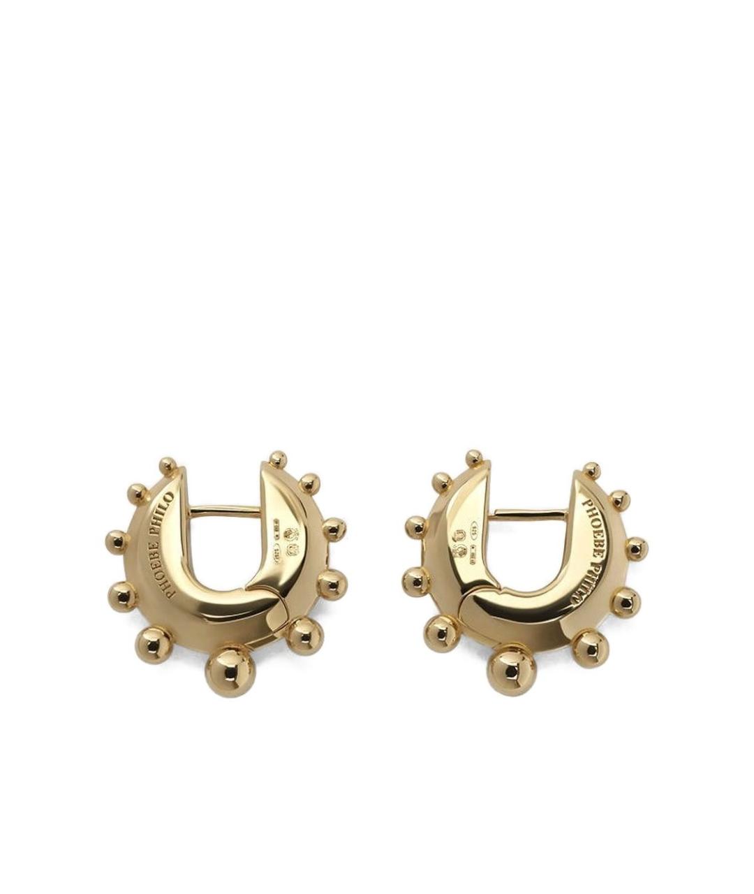 PHOEBE PHILO Золотые серебряные серьги, фото 2