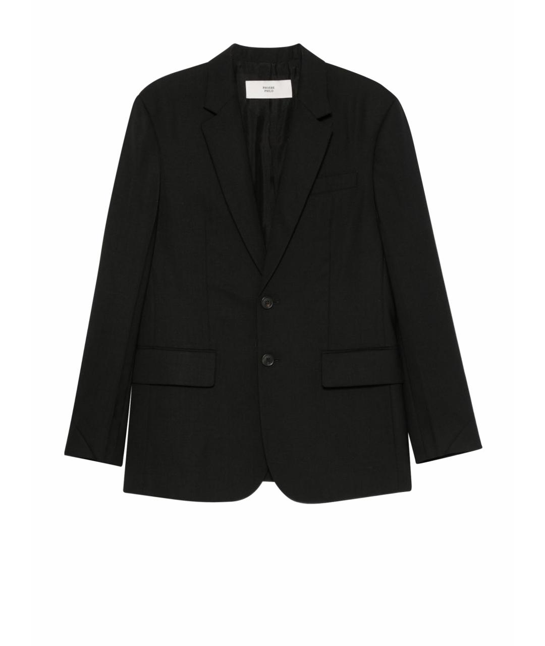 PHOEBE PHILO Черный шерстяной жакет/пиджак, фото 6