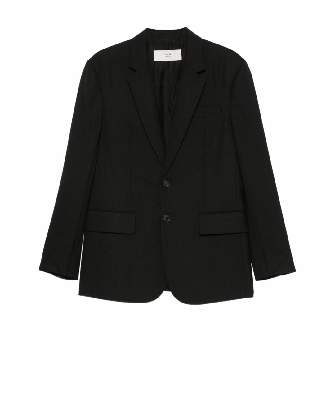 PHOEBE PHILO Черный шерстяной жакет/пиджак, фото 1