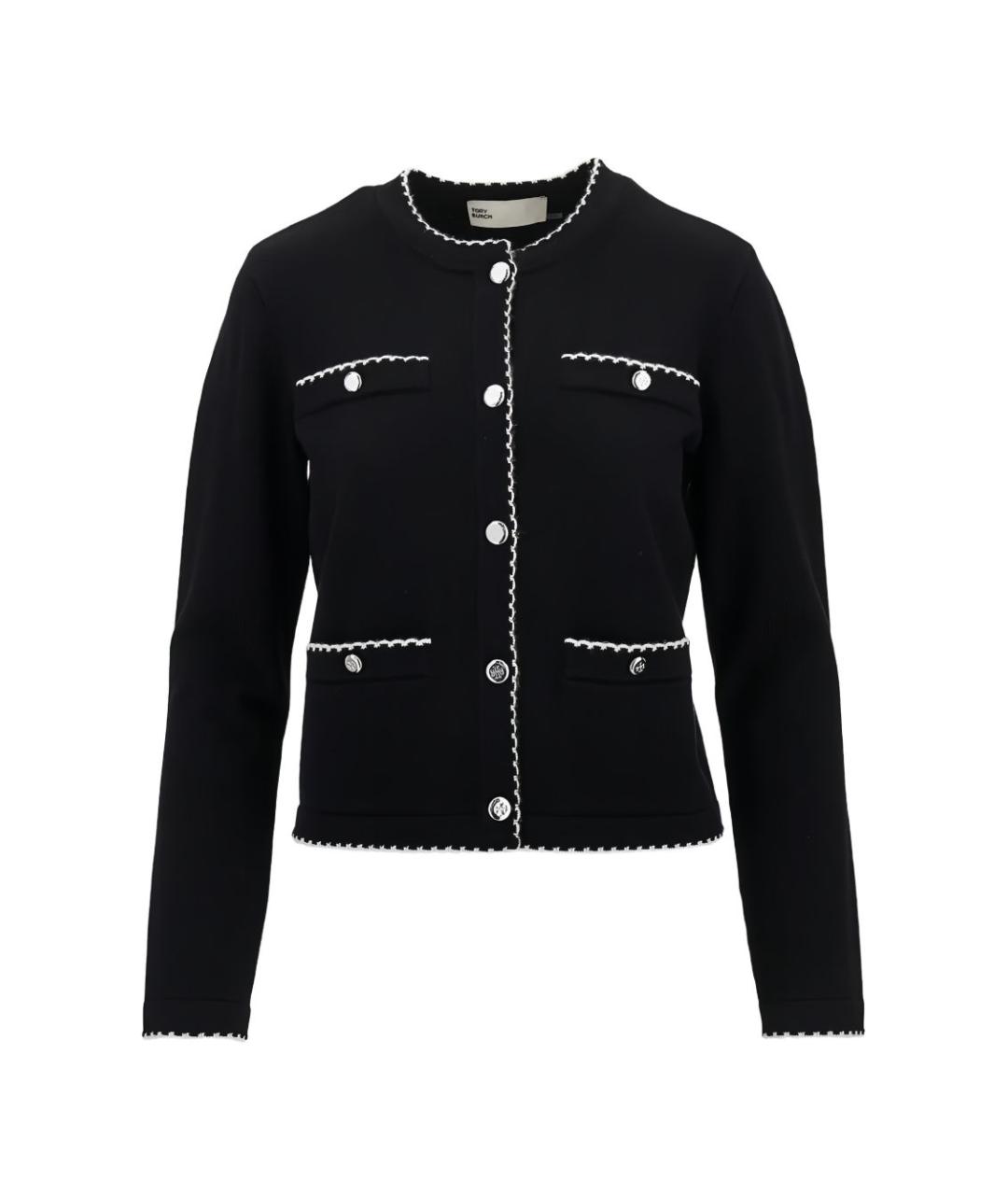 TORY BURCH Черный шерстяной кардиган, фото 1