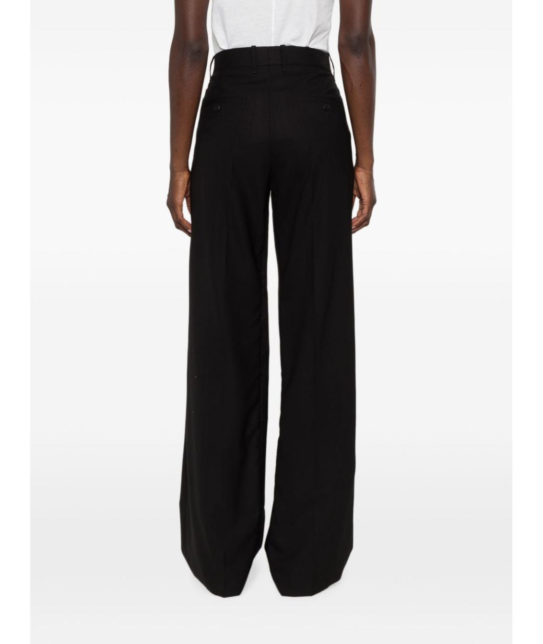 PHOEBE PHILO Черные хлопковые прямые брюки, фото 4