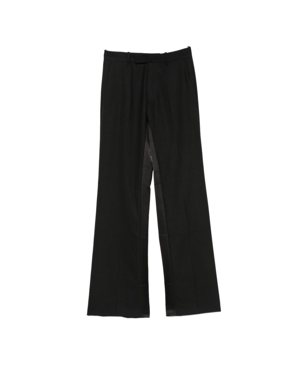 PHOEBE PHILO Черные хлопковые прямые брюки, фото 1
