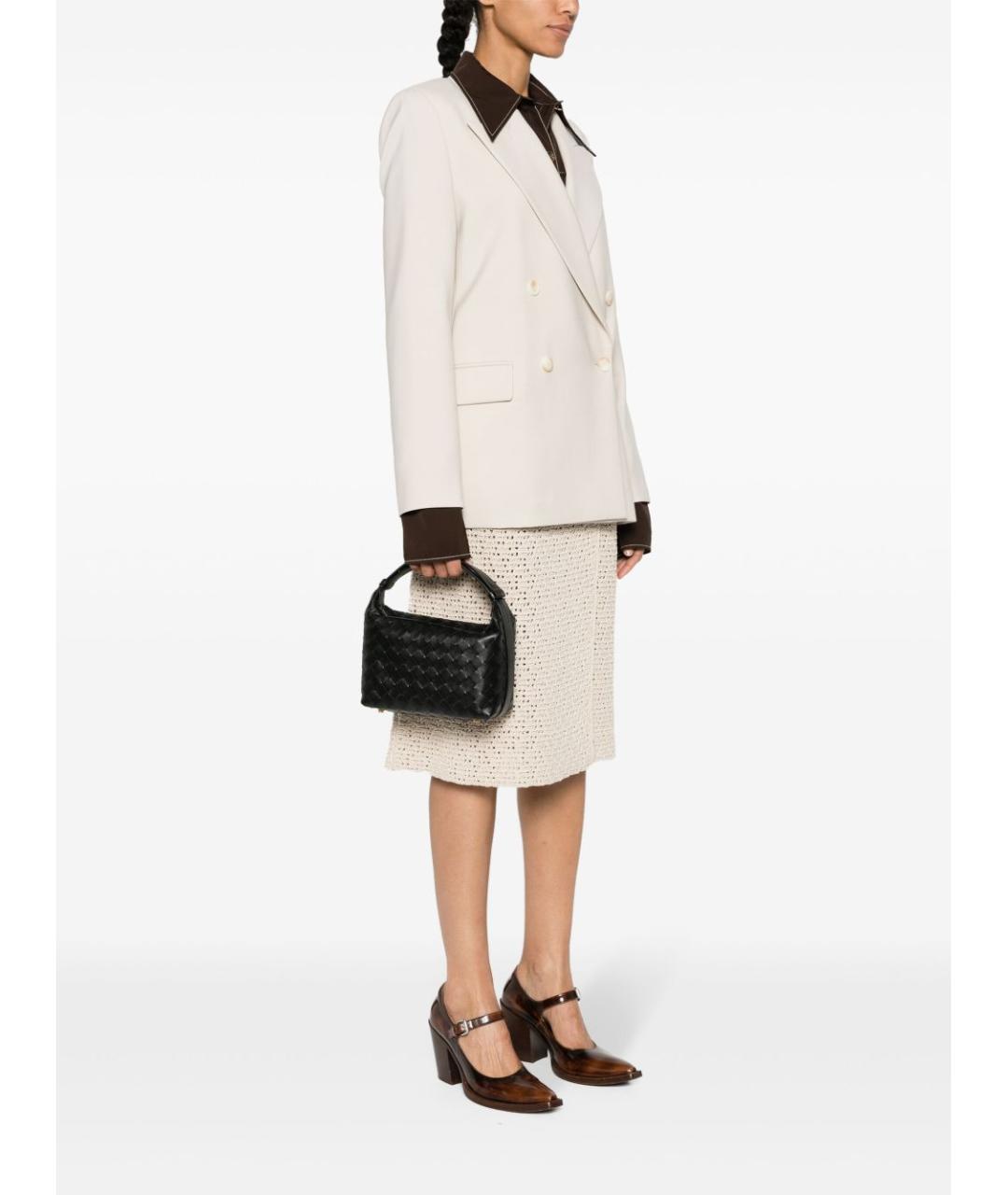 BOTTEGA VENETA Черная кожаная сумка через плечо, фото 3