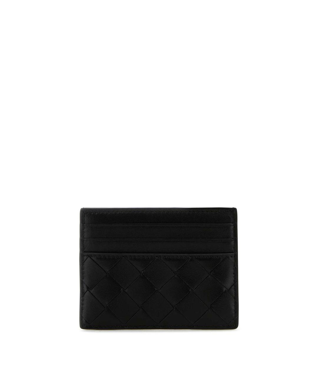BOTTEGA VENETA Черный кожаный кардхолдер, фото 3
