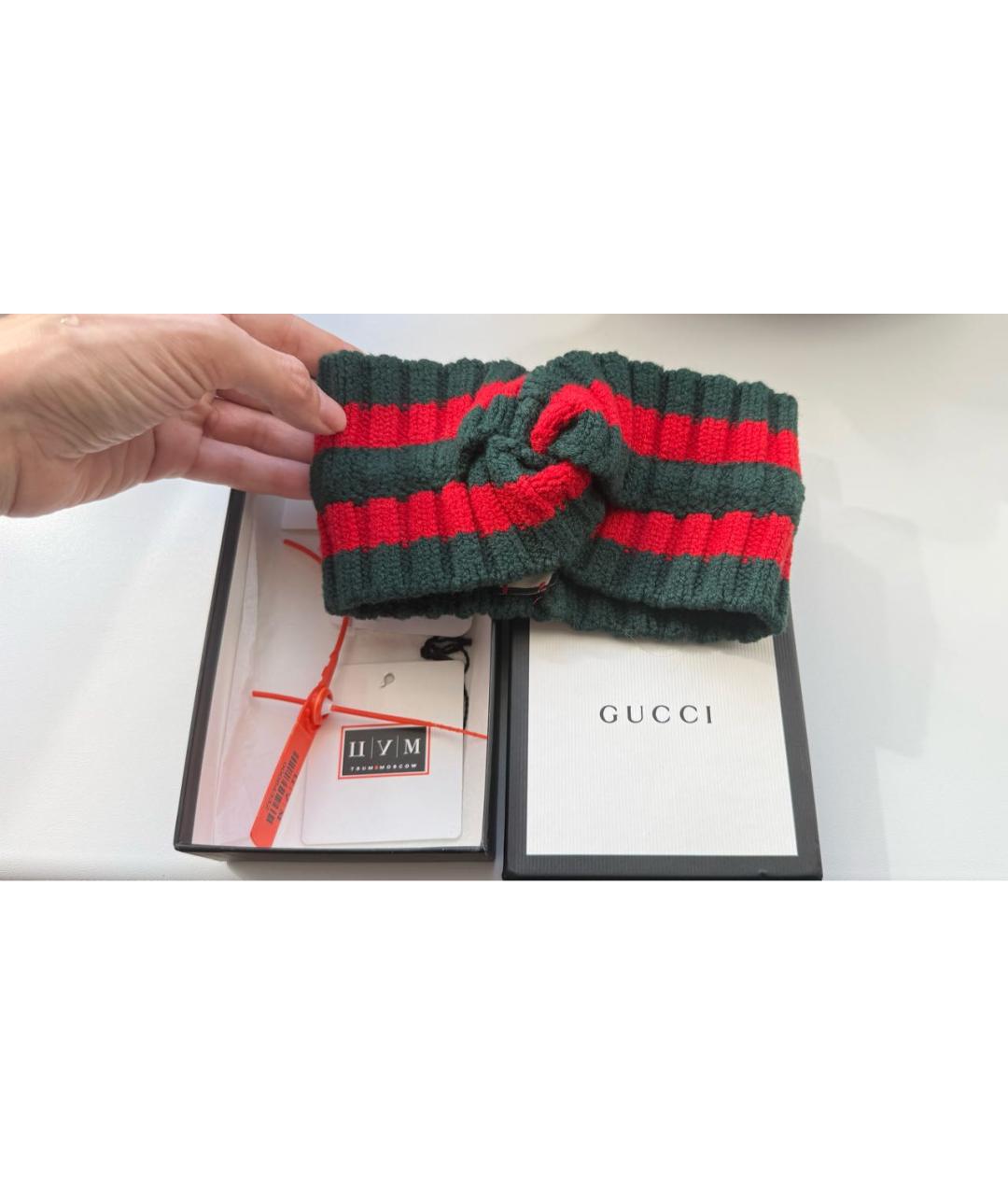 GUCCI Зеленая повязка на голову, фото 2