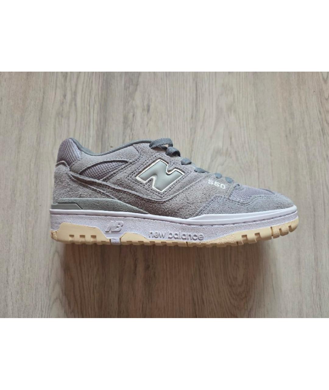 NEW BALANCE Серые замшевые низкие кроссовки / кеды, фото 10