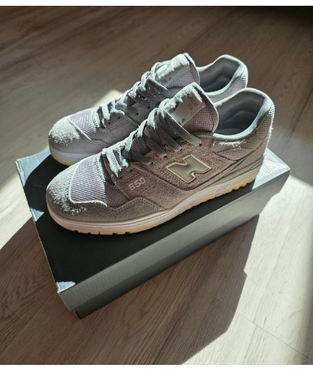 NEW BALANCE Серые замшевые низкие кроссовки / кеды, фото 6