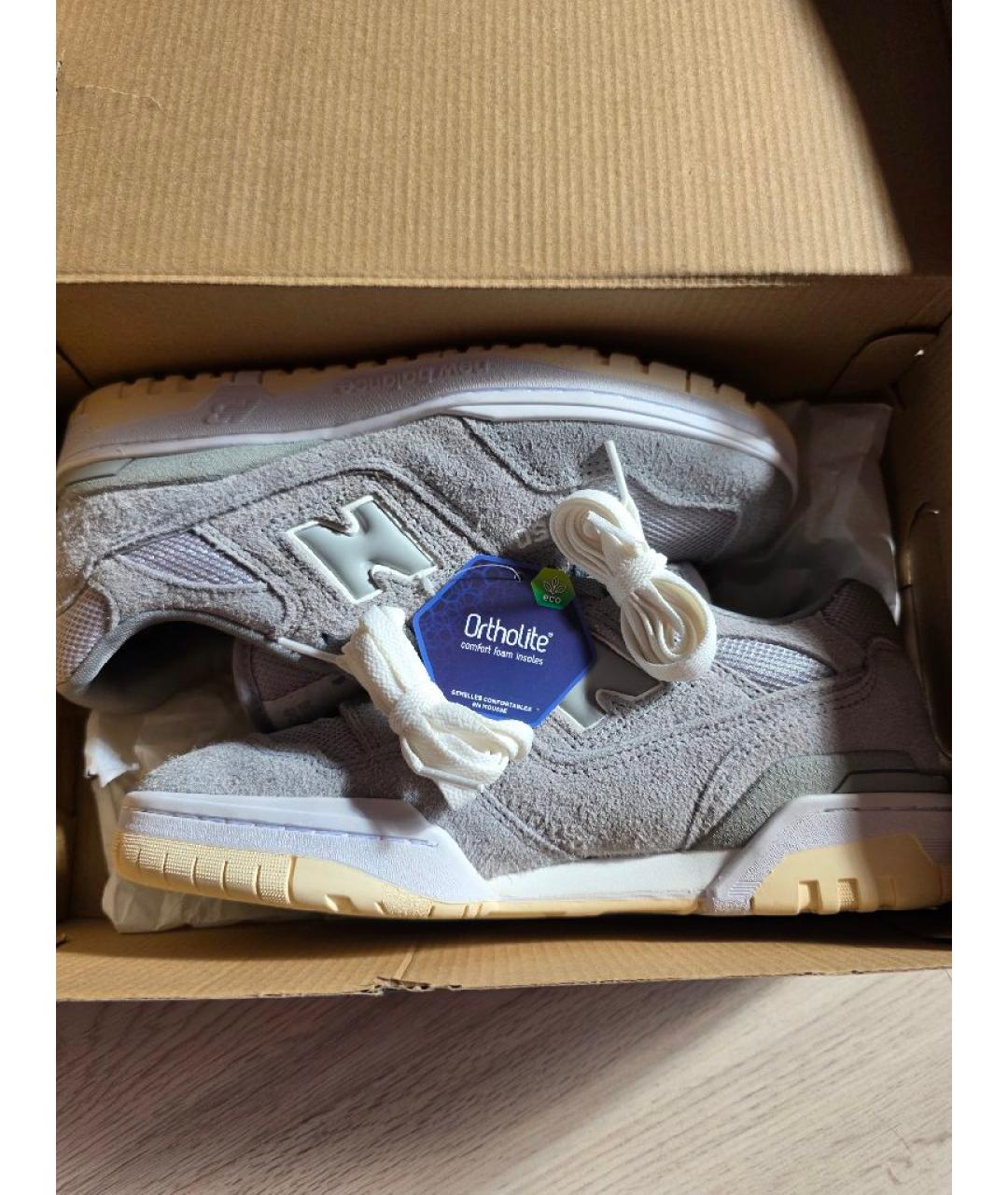 NEW BALANCE Серые замшевые низкие кроссовки / кеды, фото 8