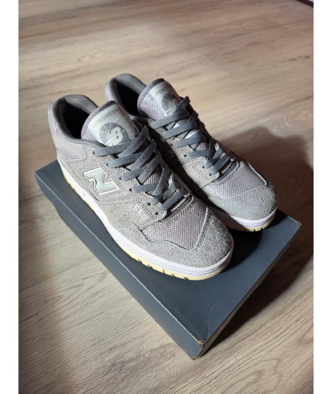 NEW BALANCE Серые замшевые низкие кроссовки / кеды, фото 9