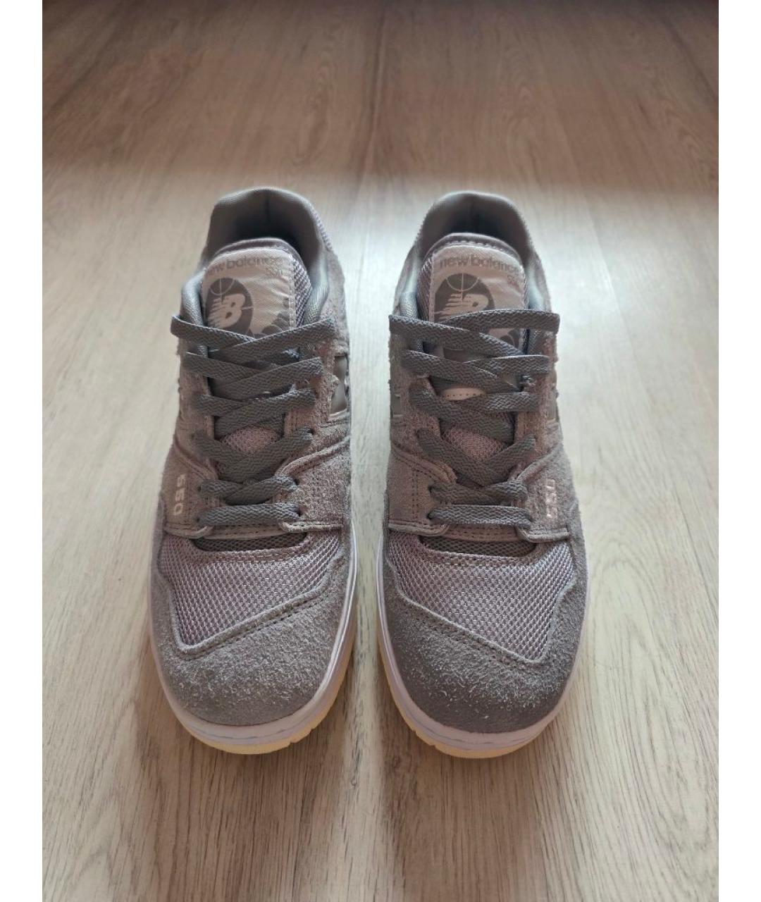 NEW BALANCE Серые замшевые низкие кроссовки / кеды, фото 2