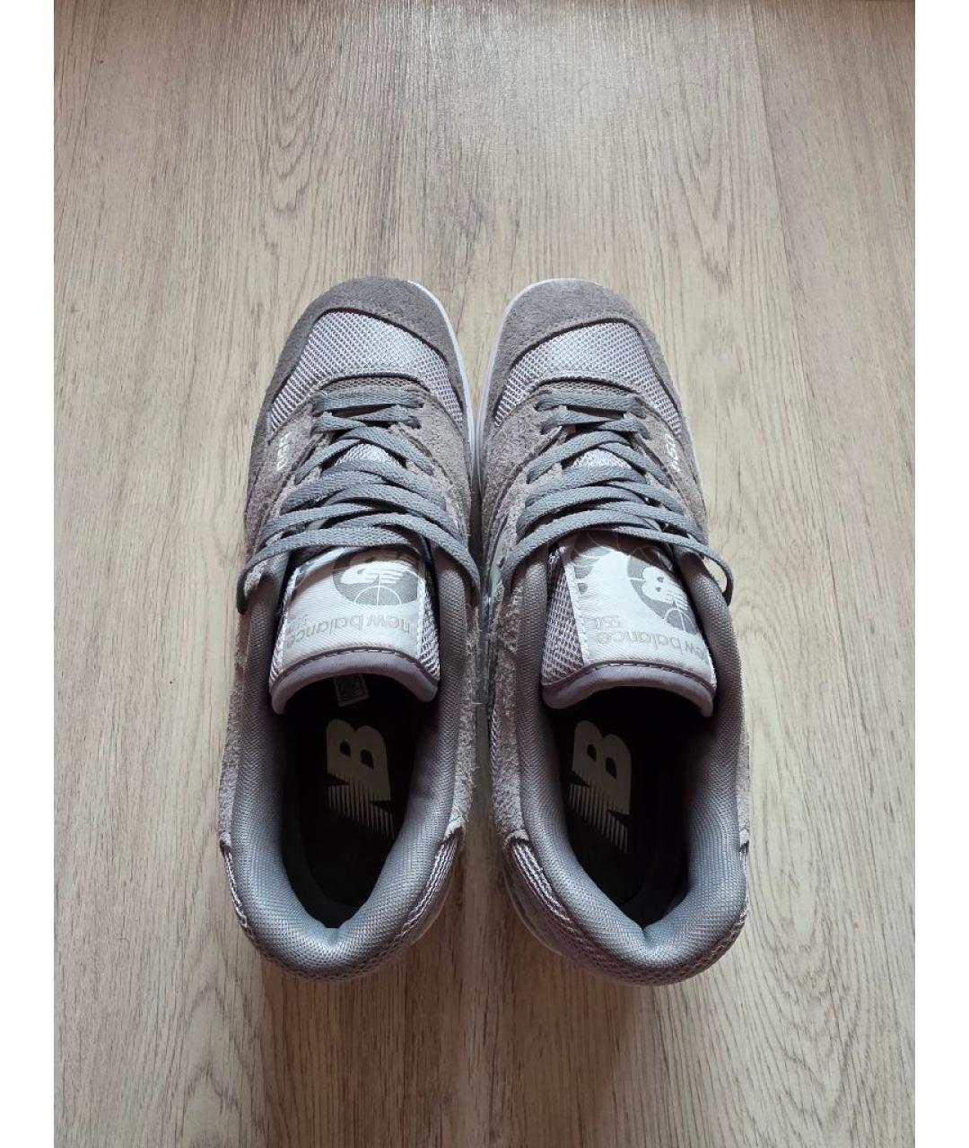NEW BALANCE Серые замшевые низкие кроссовки / кеды, фото 3