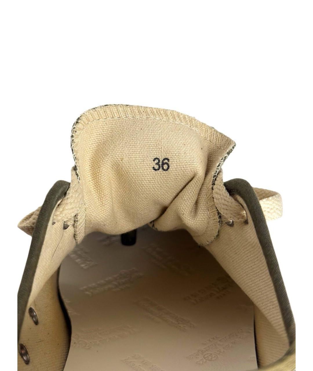 MAISON MARGIELA Зеленые текстильные кеды, фото 8