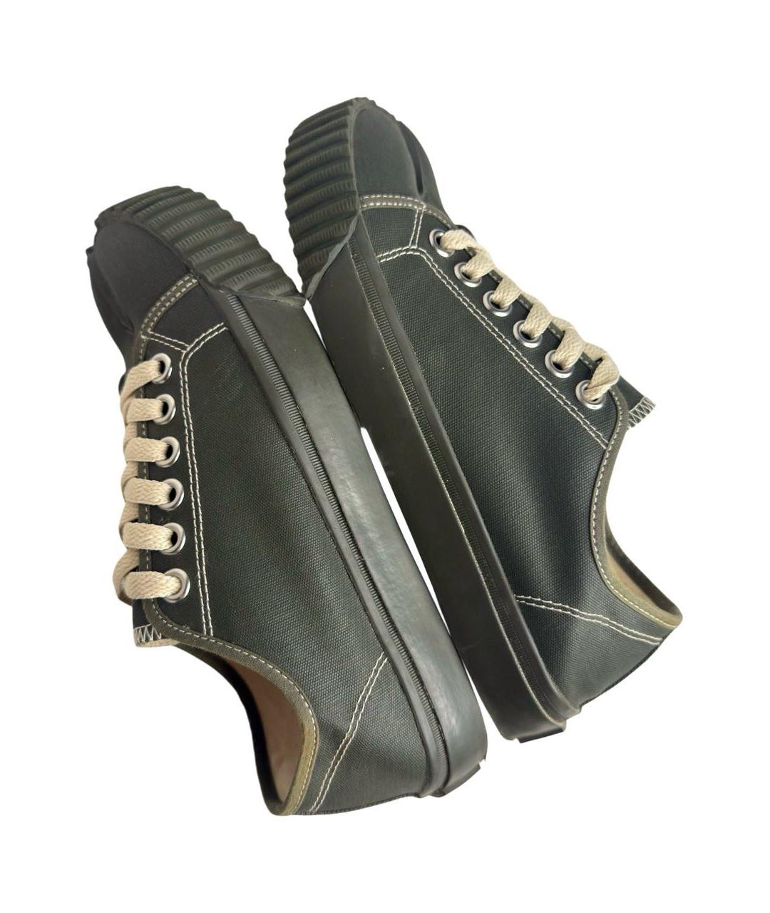 MAISON MARGIELA Зеленые текстильные кеды, фото 6