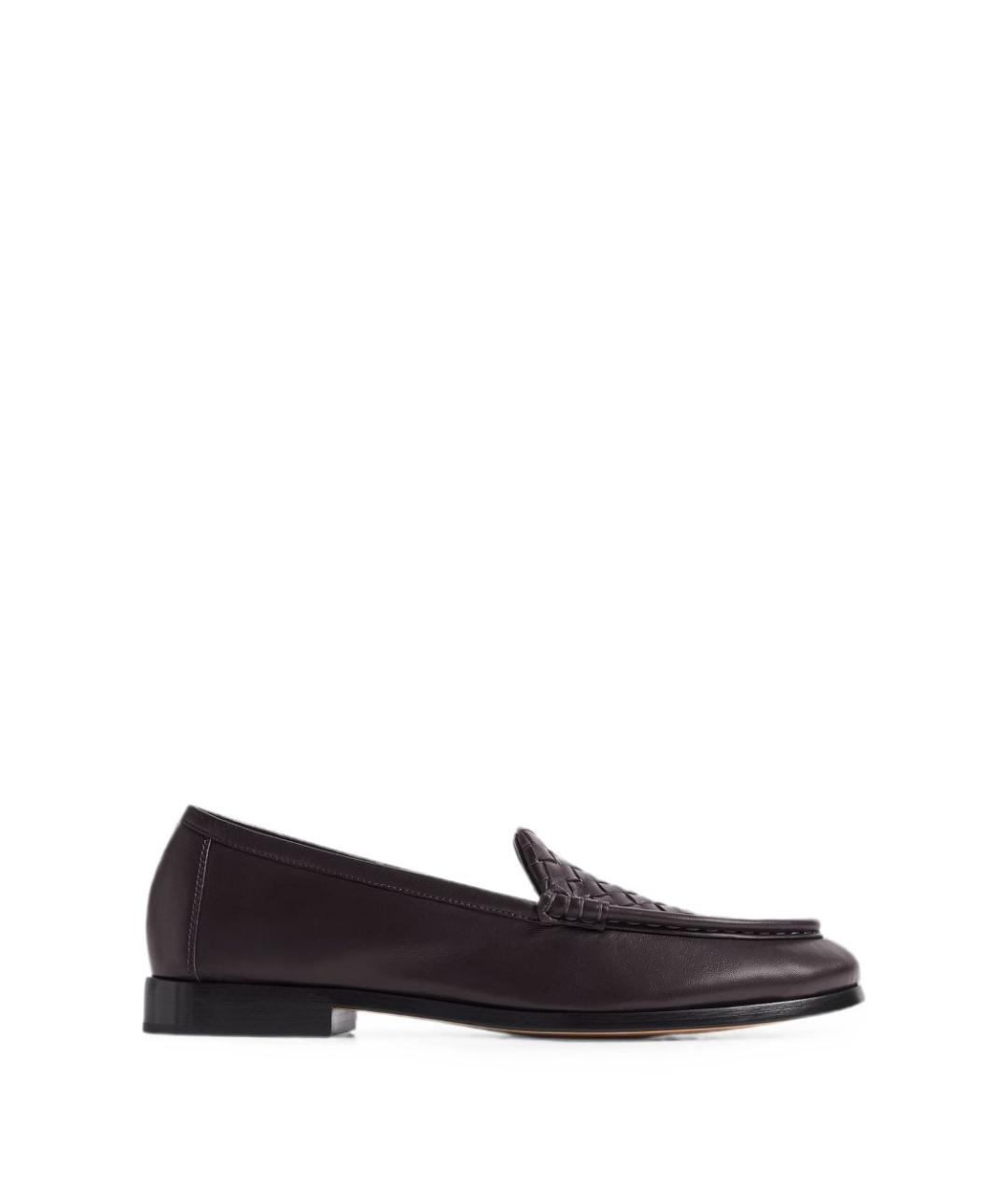 BOTTEGA VENETA Коричневые кожаные лоферы, фото 1