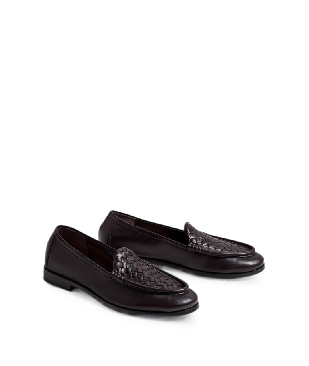 BOTTEGA VENETA Коричневые кожаные лоферы, фото 3