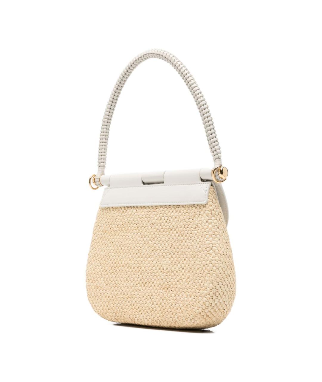 LOEWE Бежевая плетеная сумка через плечо, фото 2