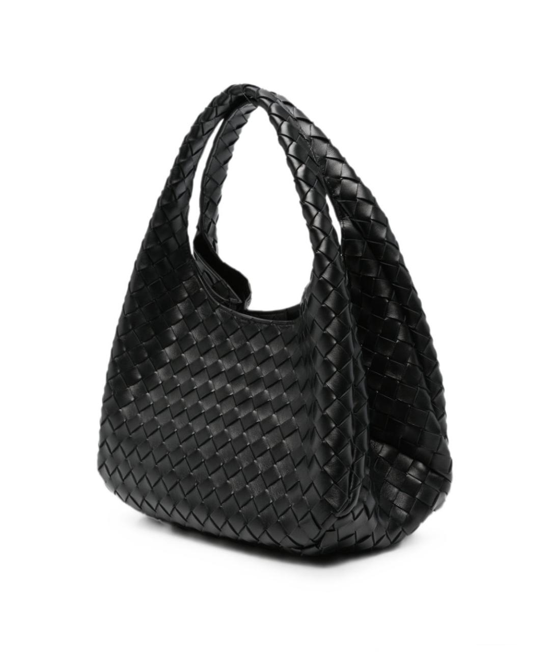 BOTTEGA VENETA Черная кожаная сумка с короткими ручками, фото 5