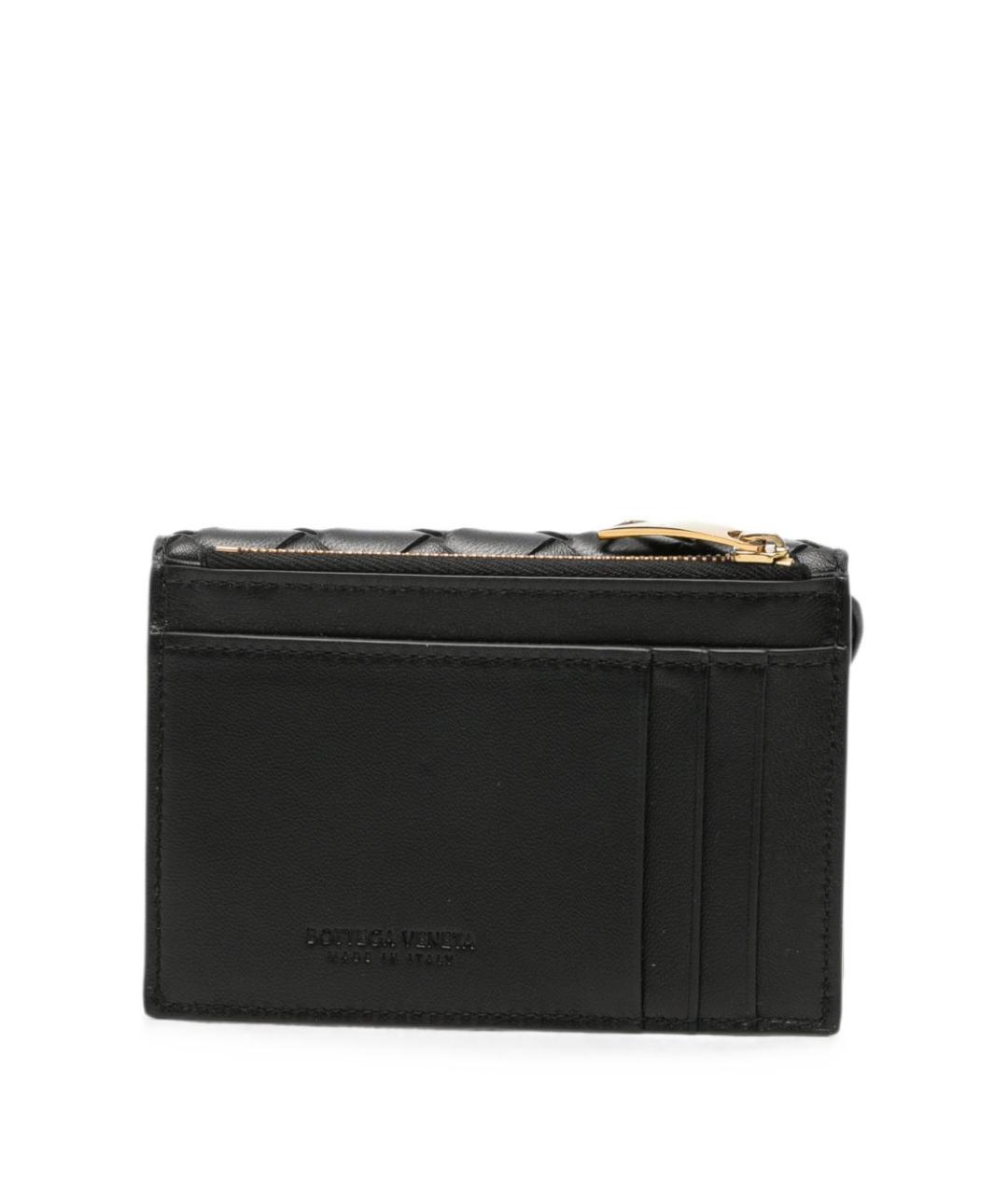 BOTTEGA VENETA Черный кожаный кошелек, фото 3