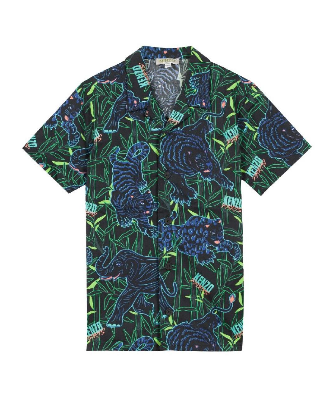 KENZO Зеленая хлопковая детская рубашка, фото 1