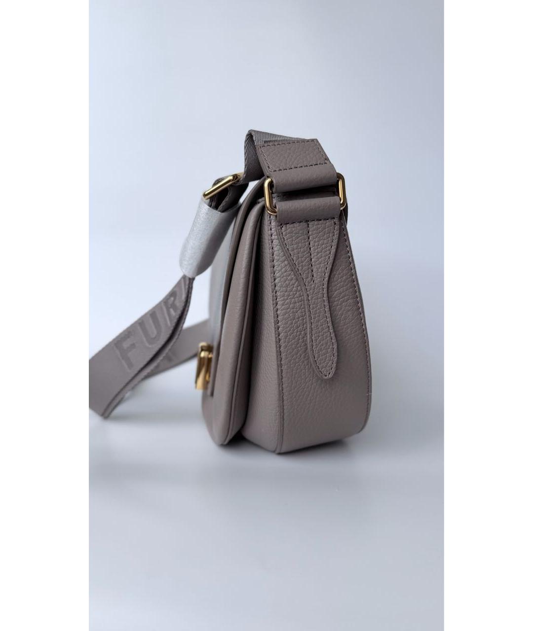 FURLA Бежевая кожаная сумка через плечо, фото 2
