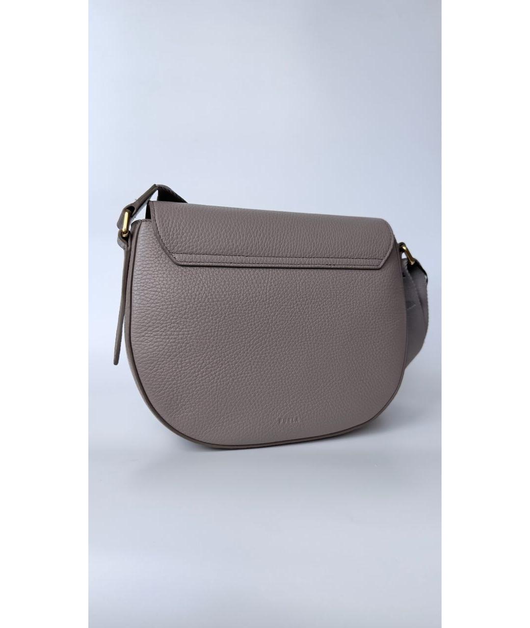FURLA Бежевая кожаная сумка через плечо, фото 3