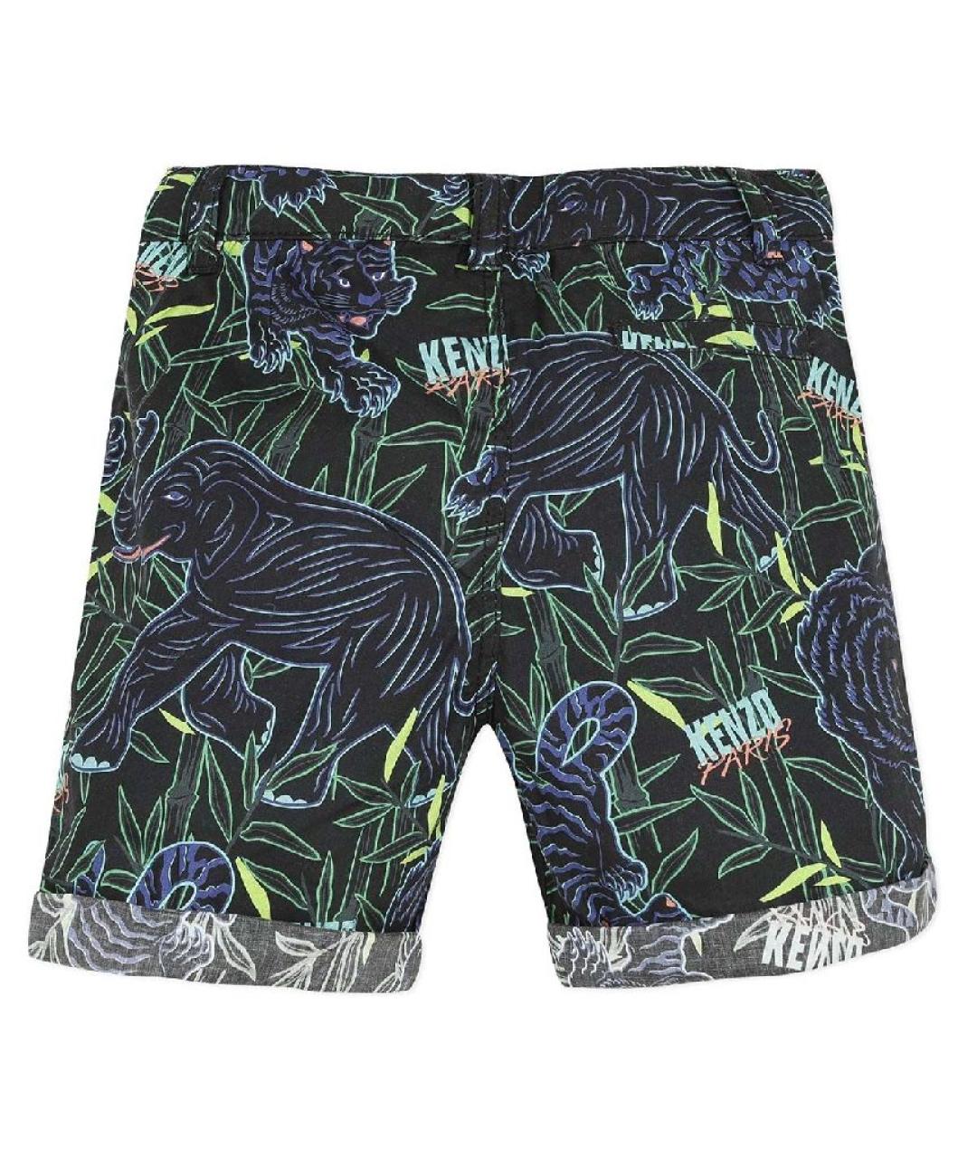 KENZO Зеленые хлопковые детские шорты, фото 2