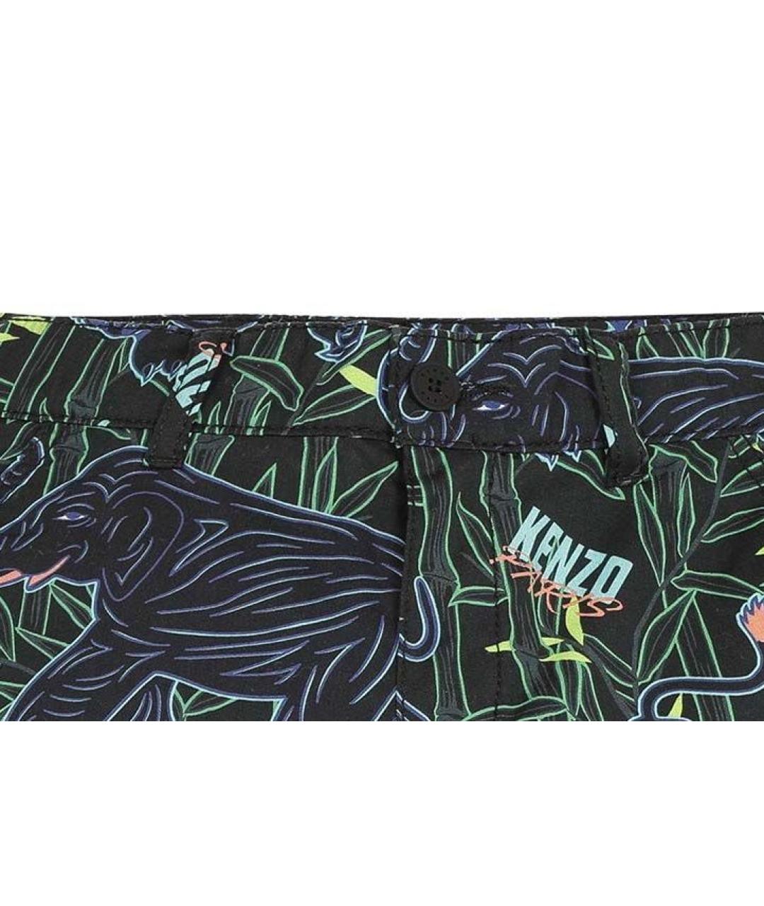 KENZO Зеленые хлопковые детские шорты, фото 3