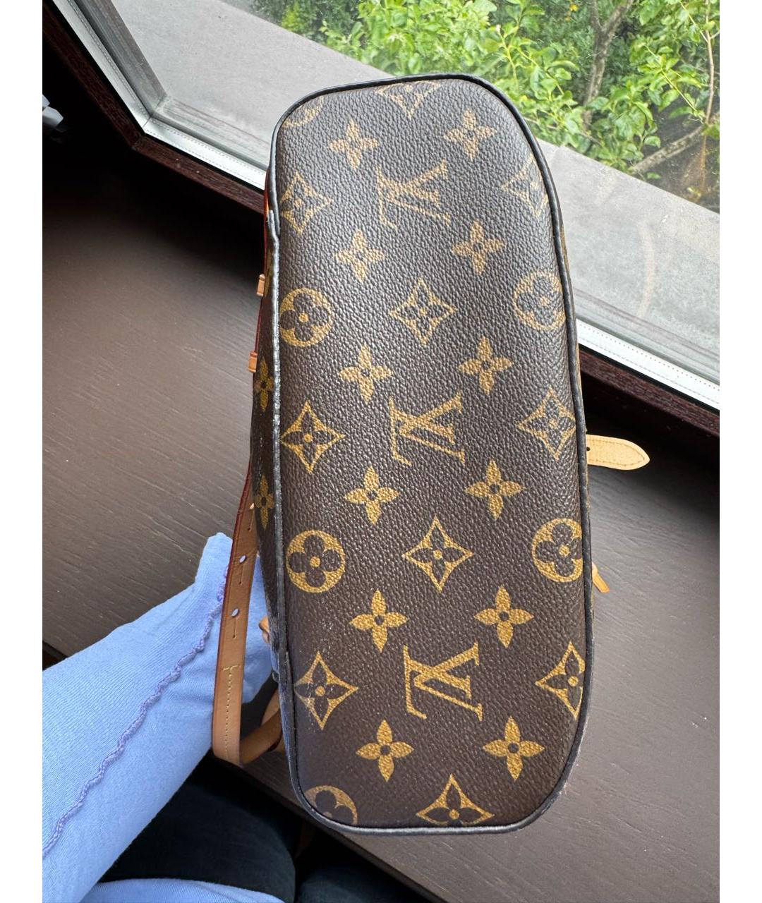 LOUIS VUITTON Коричневый кожаный рюкзак, фото 5