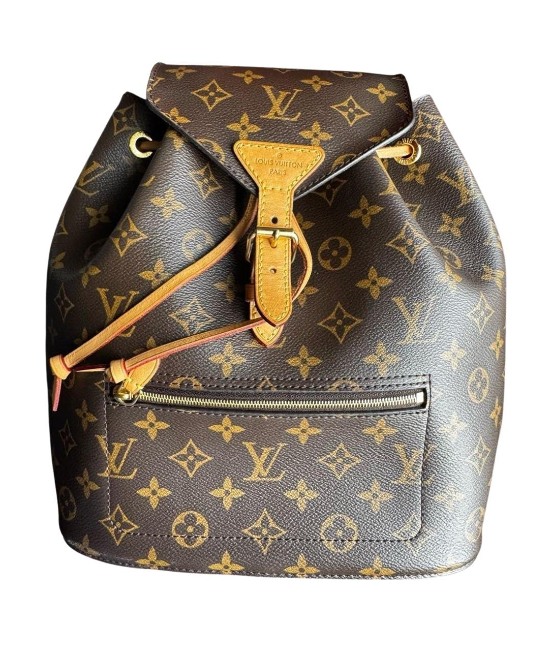 LOUIS VUITTON Коричневый кожаный рюкзак, фото 1