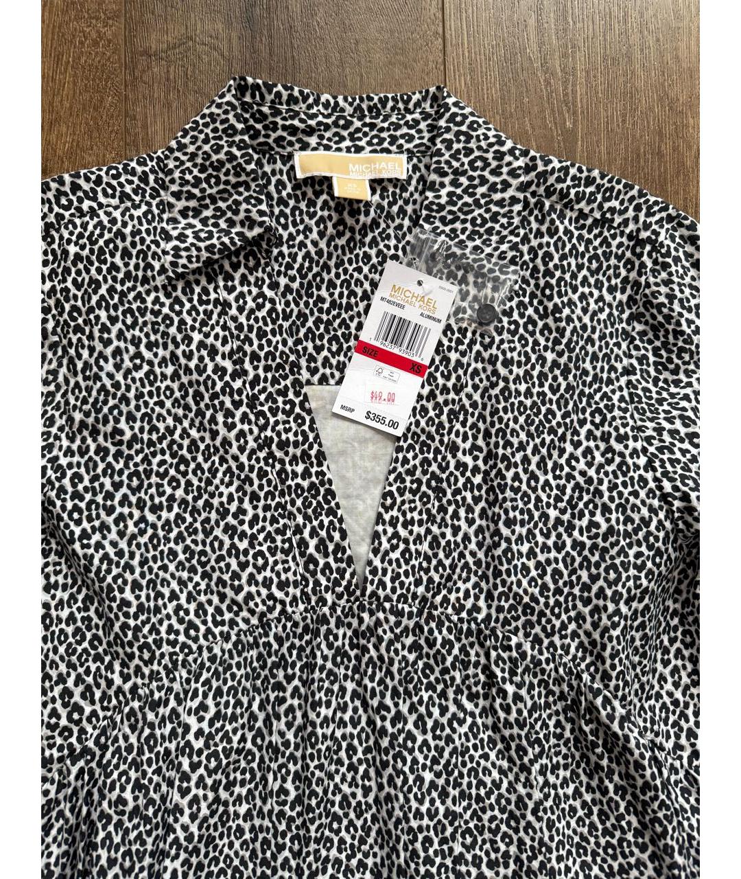 MICHAEL MICHAEL KORS Белое шелковое вечернее платье, фото 3