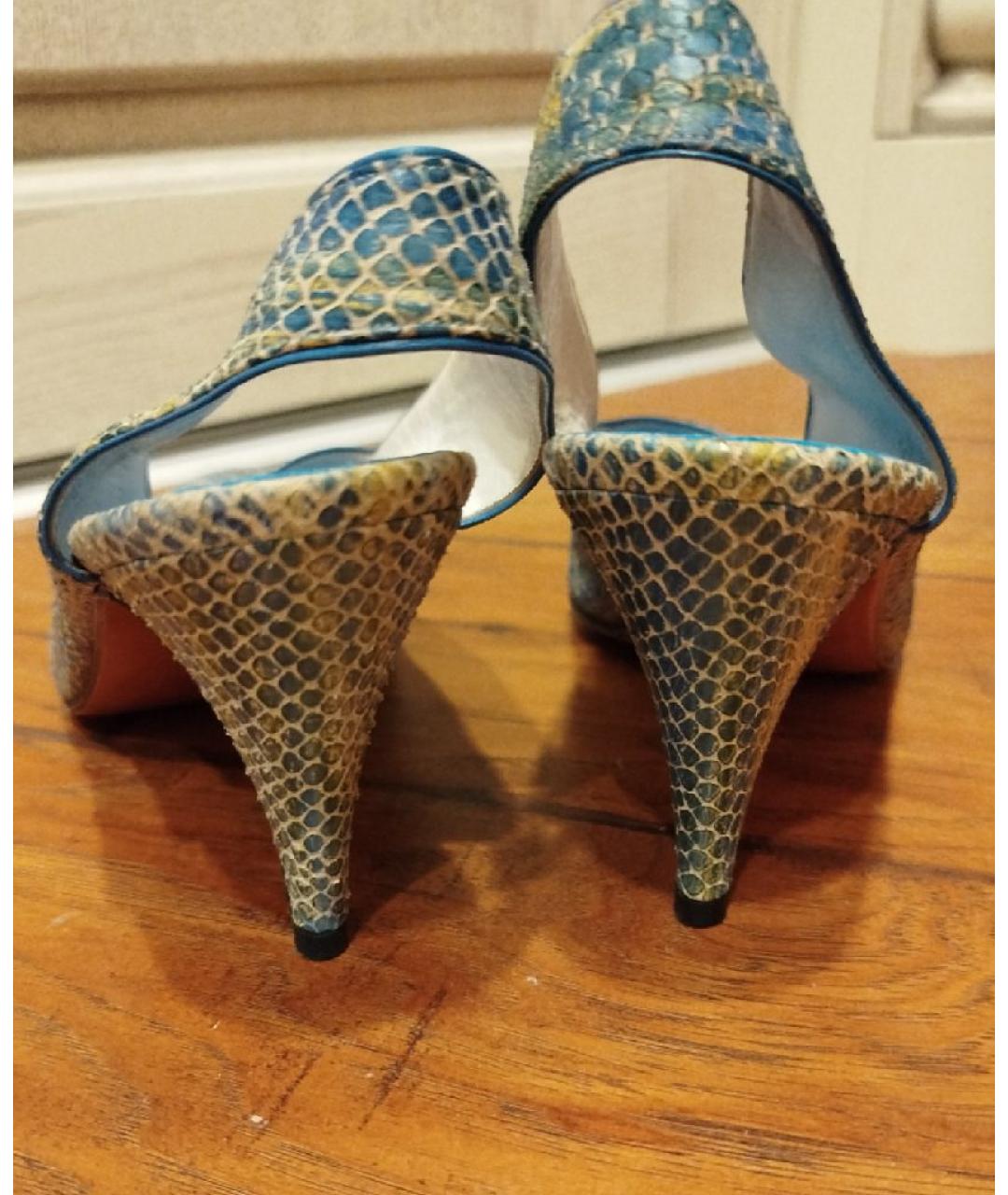 NINA RICCI Синие кожаные туфли, фото 4