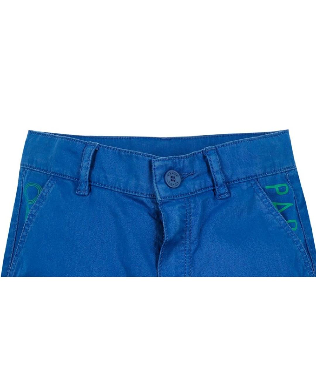 KENZO Синие хлопковые детские шорты, фото 3