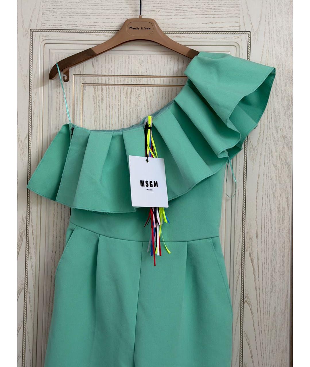 MSGM Бирюзовый полиэстеровый комбинезон, фото 3
