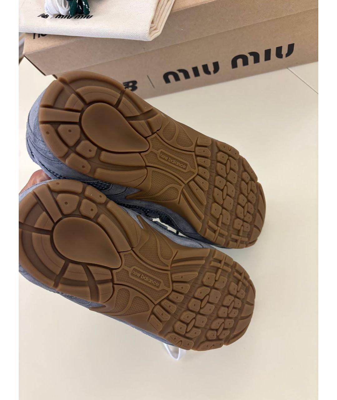 MIU MIU Голубые замшевые кеды, фото 5