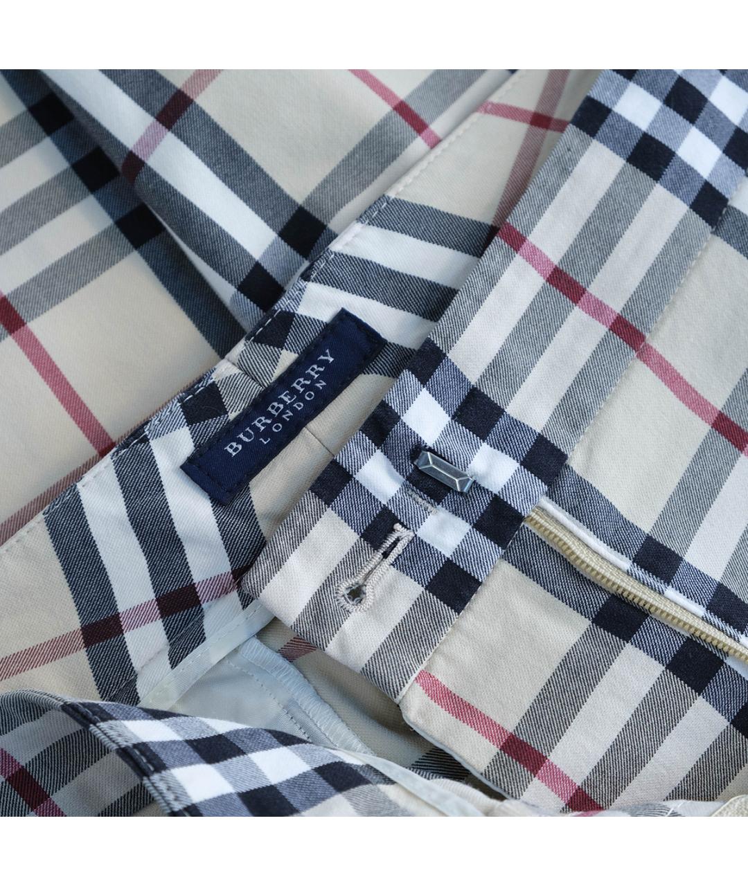 BURBERRY Бежевые хлопковые бриджи, фото 4