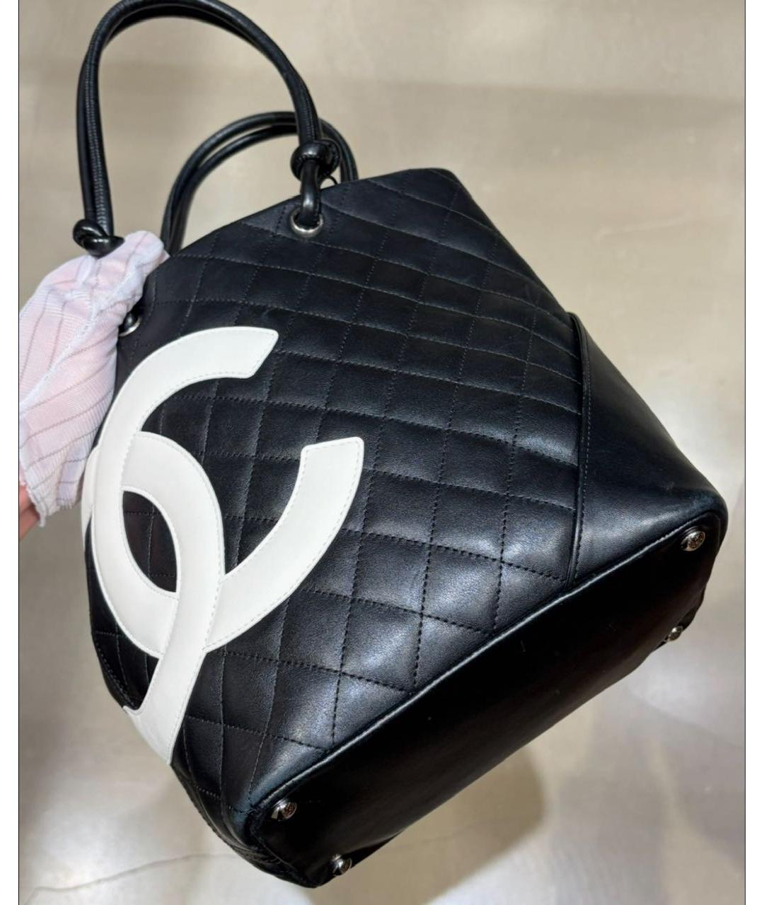 CHANEL Черная кожаная сумка тоут, фото 3