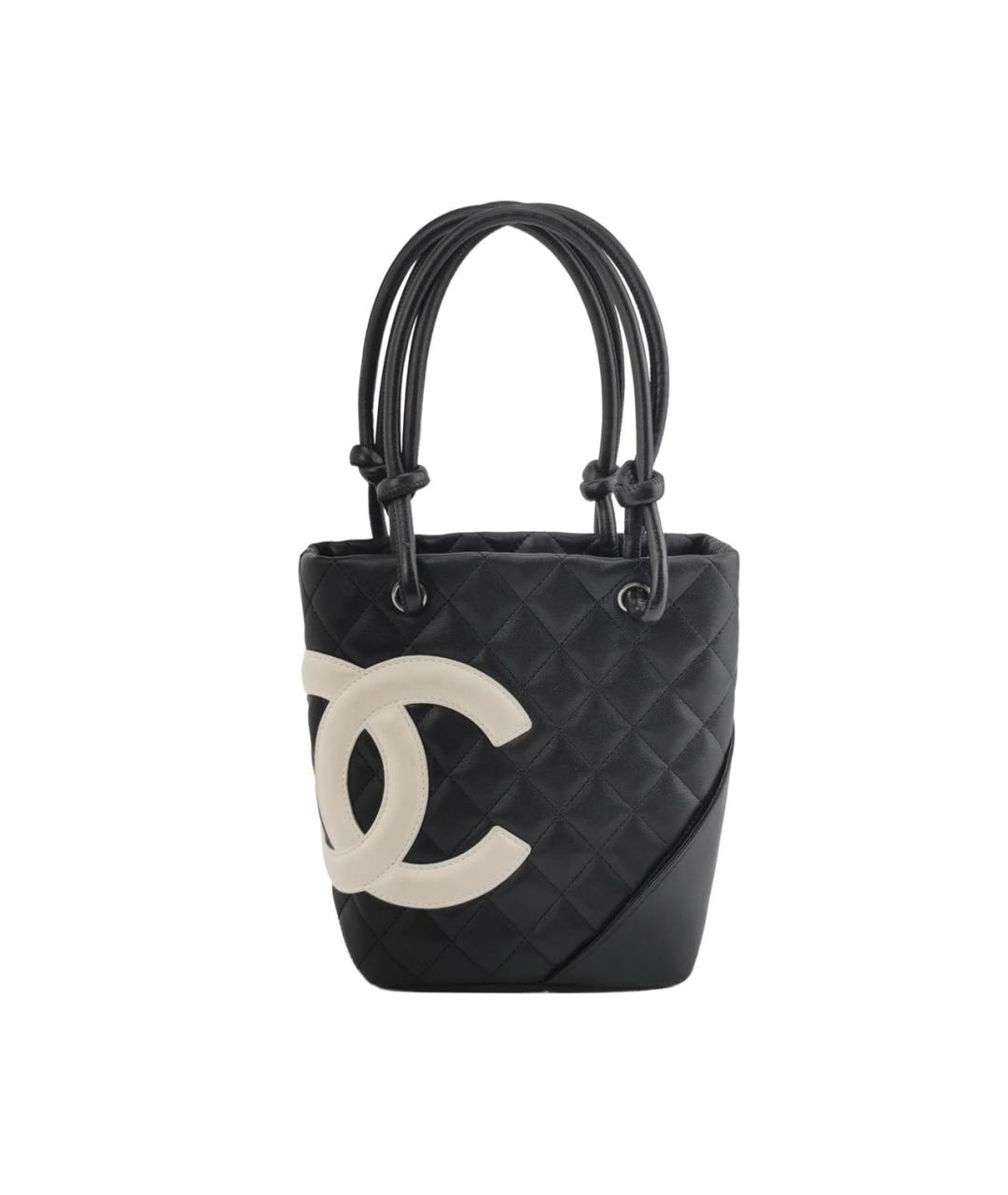 CHANEL Черная кожаная сумка тоут, фото 5