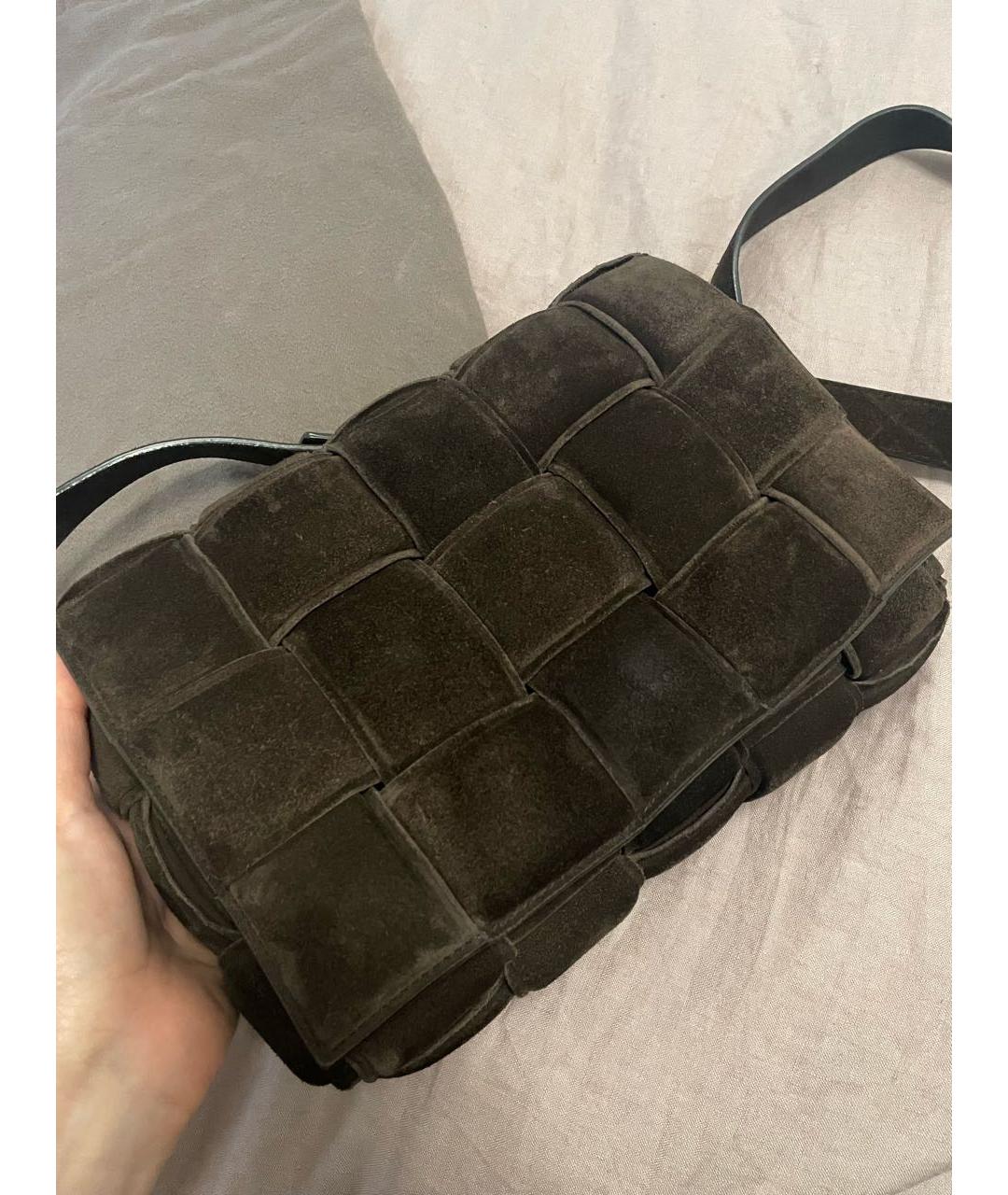 BOTTEGA VENETA Коричневая замшевая сумка через плечо, фото 2