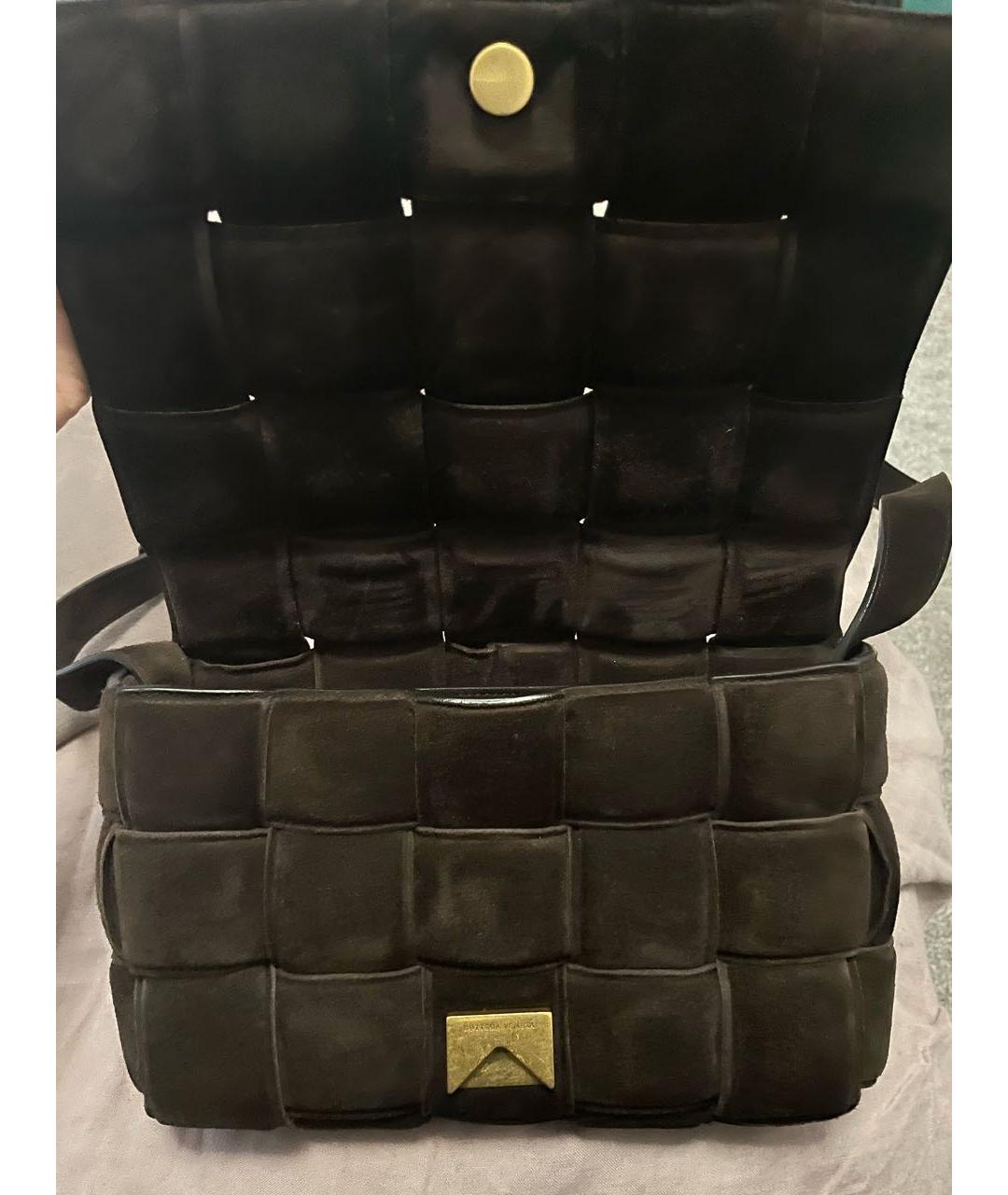 BOTTEGA VENETA Коричневая замшевая сумка через плечо, фото 3